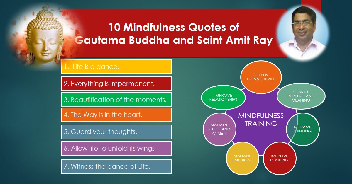 10 Mindfulness Quotes of Gautama Buddha and Saint Amit Ray